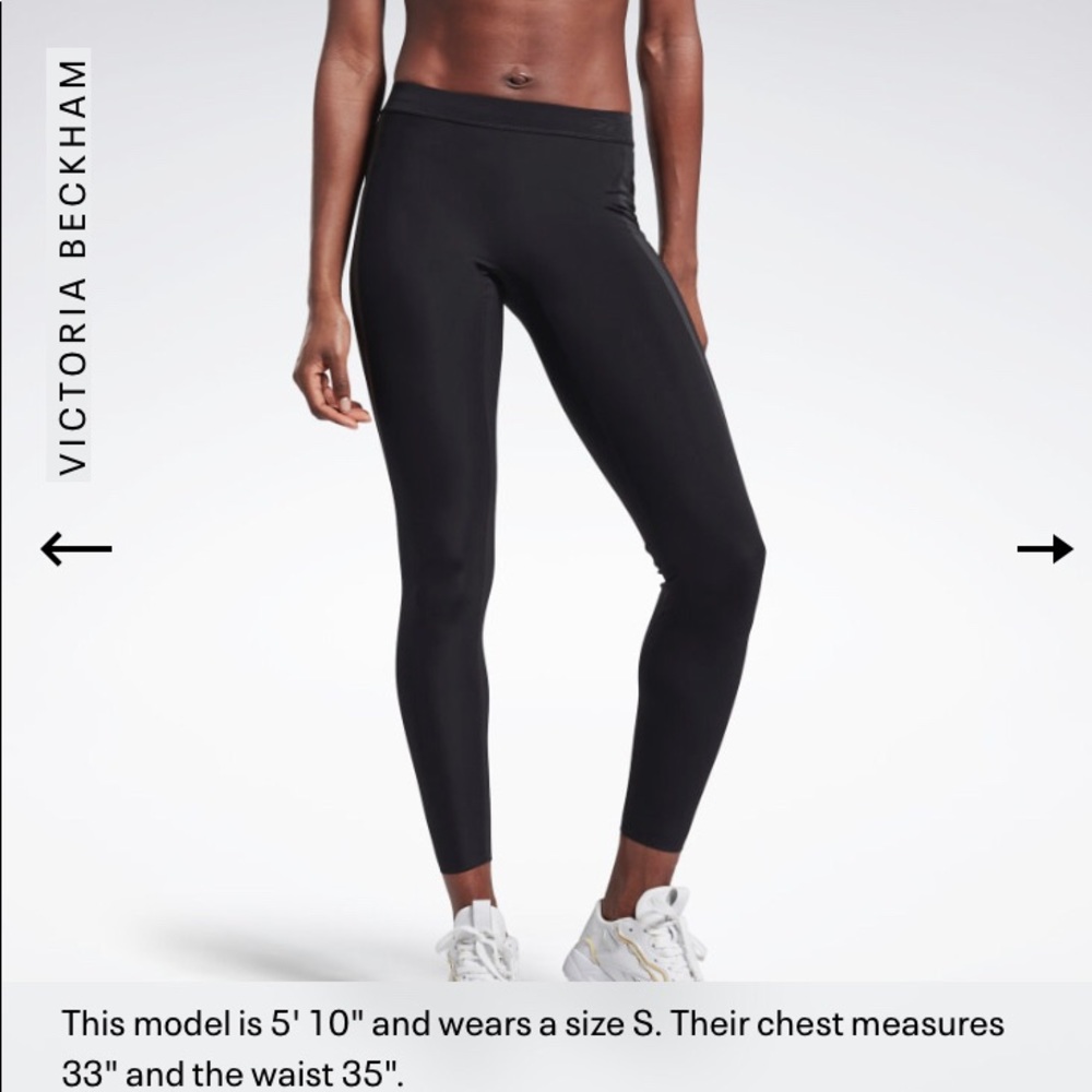 NWT VB Reebok Statement Black Leggings size small